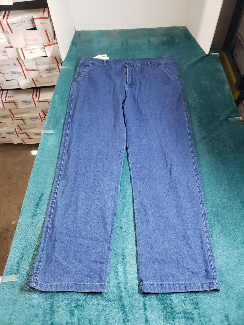 Jett Jeans Size 34x28 Mens Blue Stretch Denim Pants Work Mid Rise Straight NWT